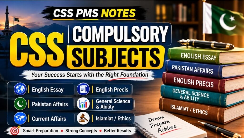 css compusory subjects syllabus for css aspirants