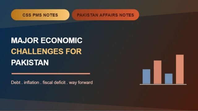 Thumbnail for CSS PMS Notes and Pakistan Affairs Notes: Major Economic Challenges for Pakistan.