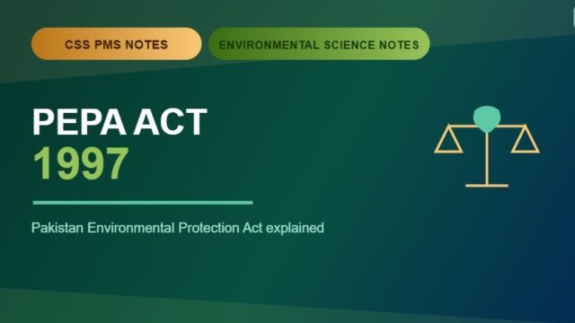 Thumbnail for CSS PMS Notes and Environmental Science Notes: PEPA Act 1997.