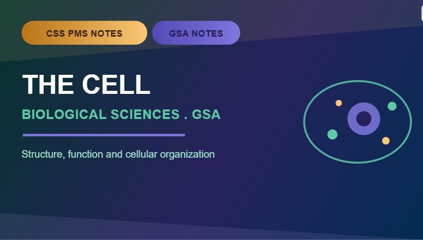Thumbnail for CSS PMS Notes and GSA Notes: The Cell, Biological Sciences.